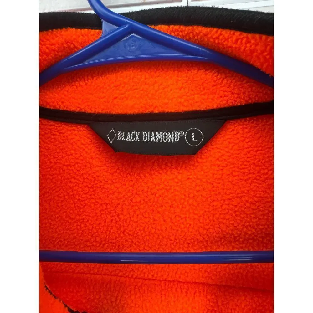 Black Diamond Men's Large Orange Hunting Vest Full Zip Sportsman's Warehouse